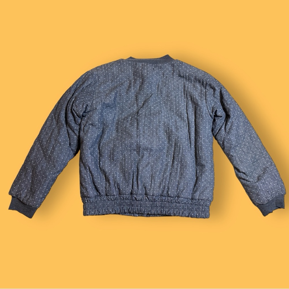πHPπ NWT Vernacular Faux Sherpa Lined Quilted Bomber Jacket in Grey. Size S - Picture 3 of 15